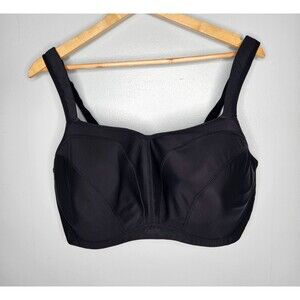 PANACHE Power Wired Sports Bra US 40J UK 40GG Black Padded High Support